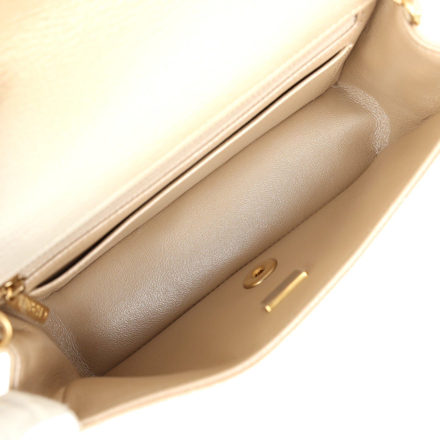 Chanel Mini Rectangular Flap Bag Gold Ombre Chevre Calfskin Antique Gold Hardware