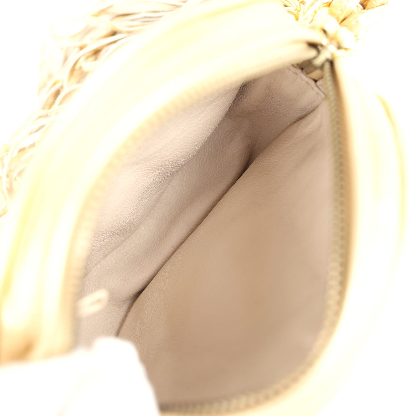 Vintage Chanel Mini CC Round Crossbody Bag Gold Lambskin Gold Hardware