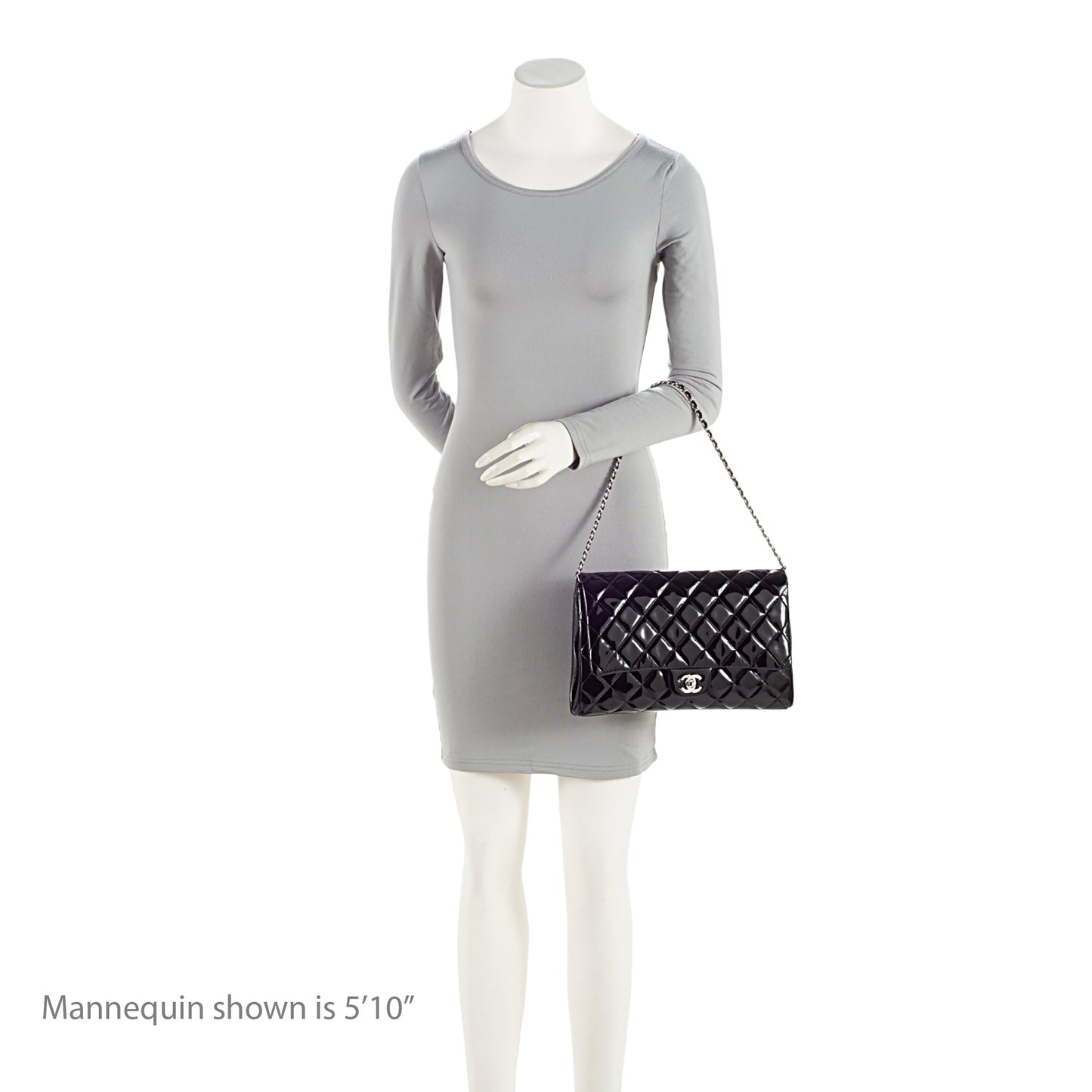 Chanel Patent Leather Flap Clutch on Chain (SHF-9c9WQx)