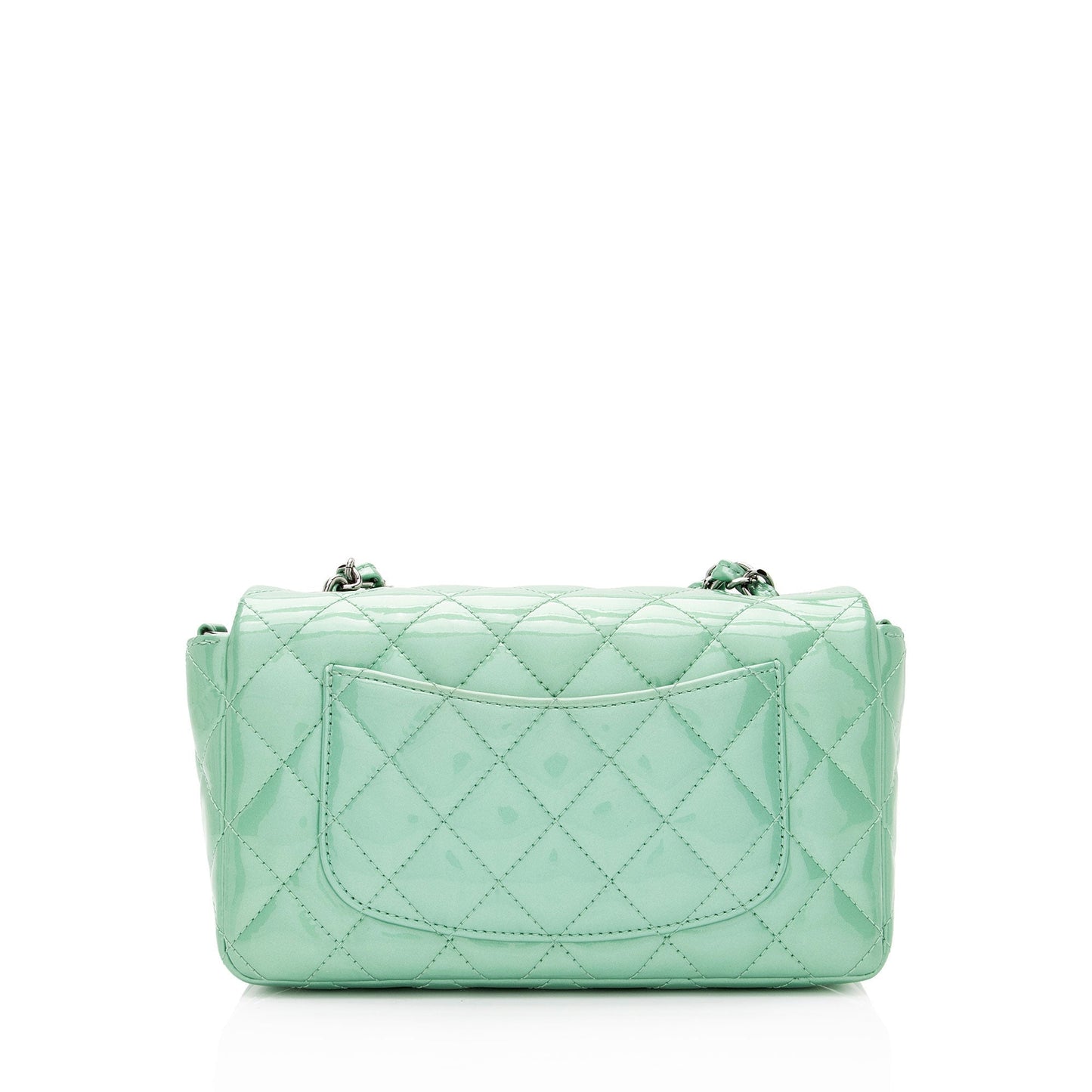 Chanel Patent Leather Rectangular Mini Flap Bag (SHF-ZhLCor)