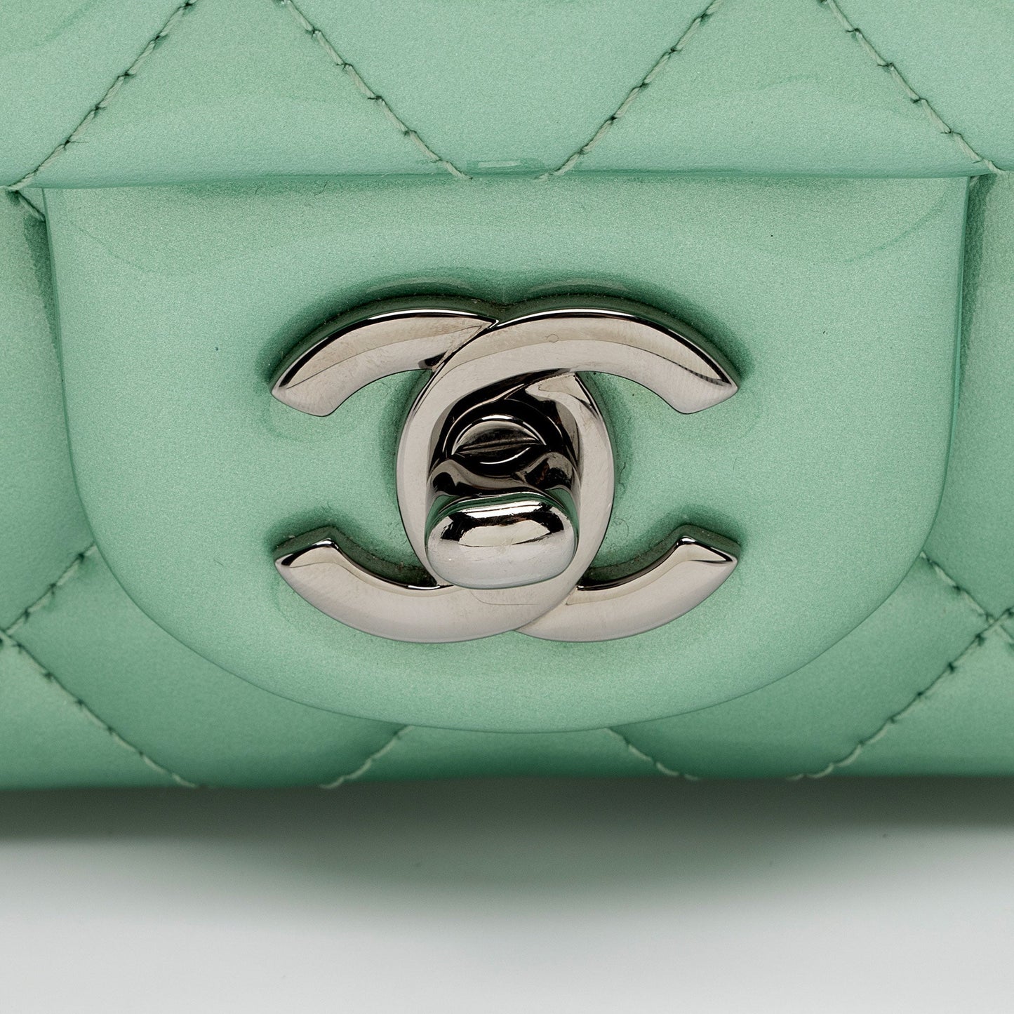 Chanel Patent Leather Rectangular Mini Flap Bag (SHF-ZhLCor)