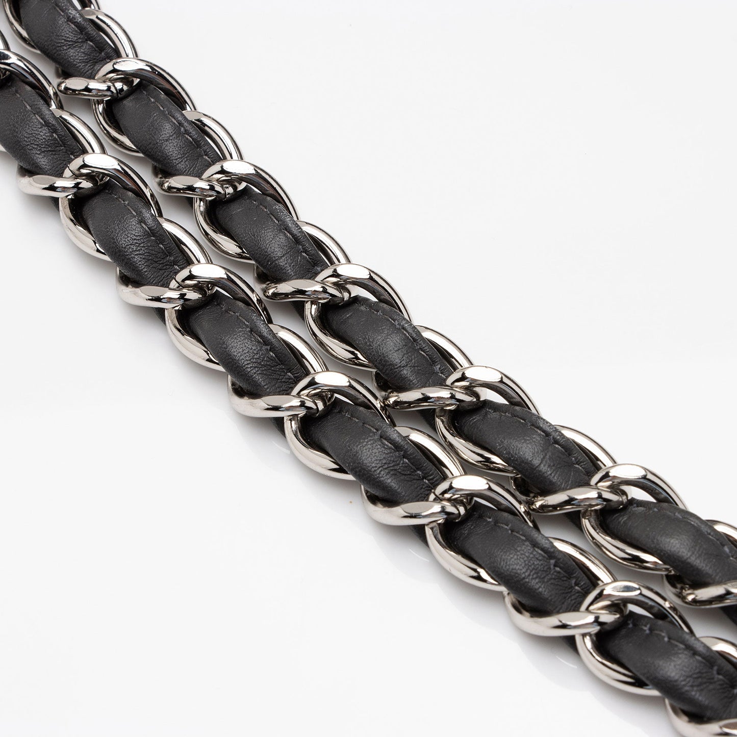 Chanel Patent Leather Stripe Classic Jumbo Double Flap Bag (SHF-xHciHb)