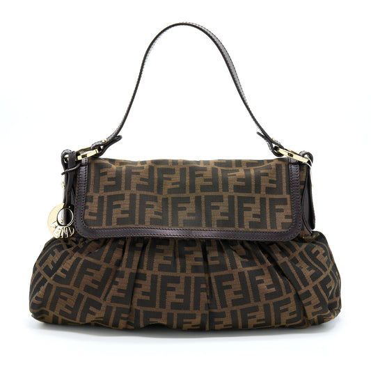 Fendi Zuuca Chef Flap Bag Canvas GHW