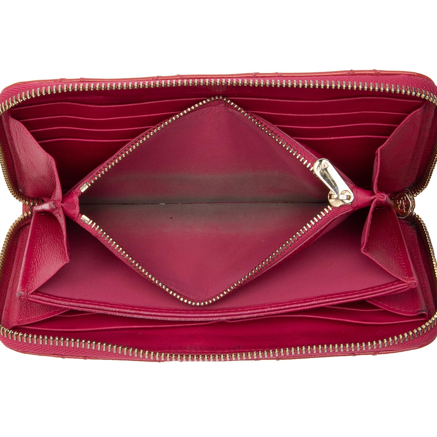 Dior Patent Leather Cannage Zip Around Wallet (SHF-lypqwi)