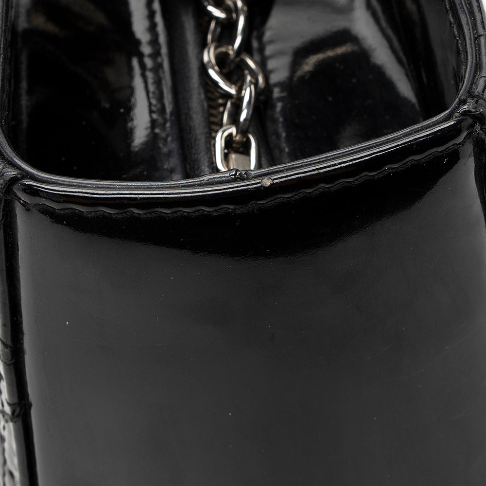 Dior Patent Leather Lady Dior Large Tote (SHF-17675)