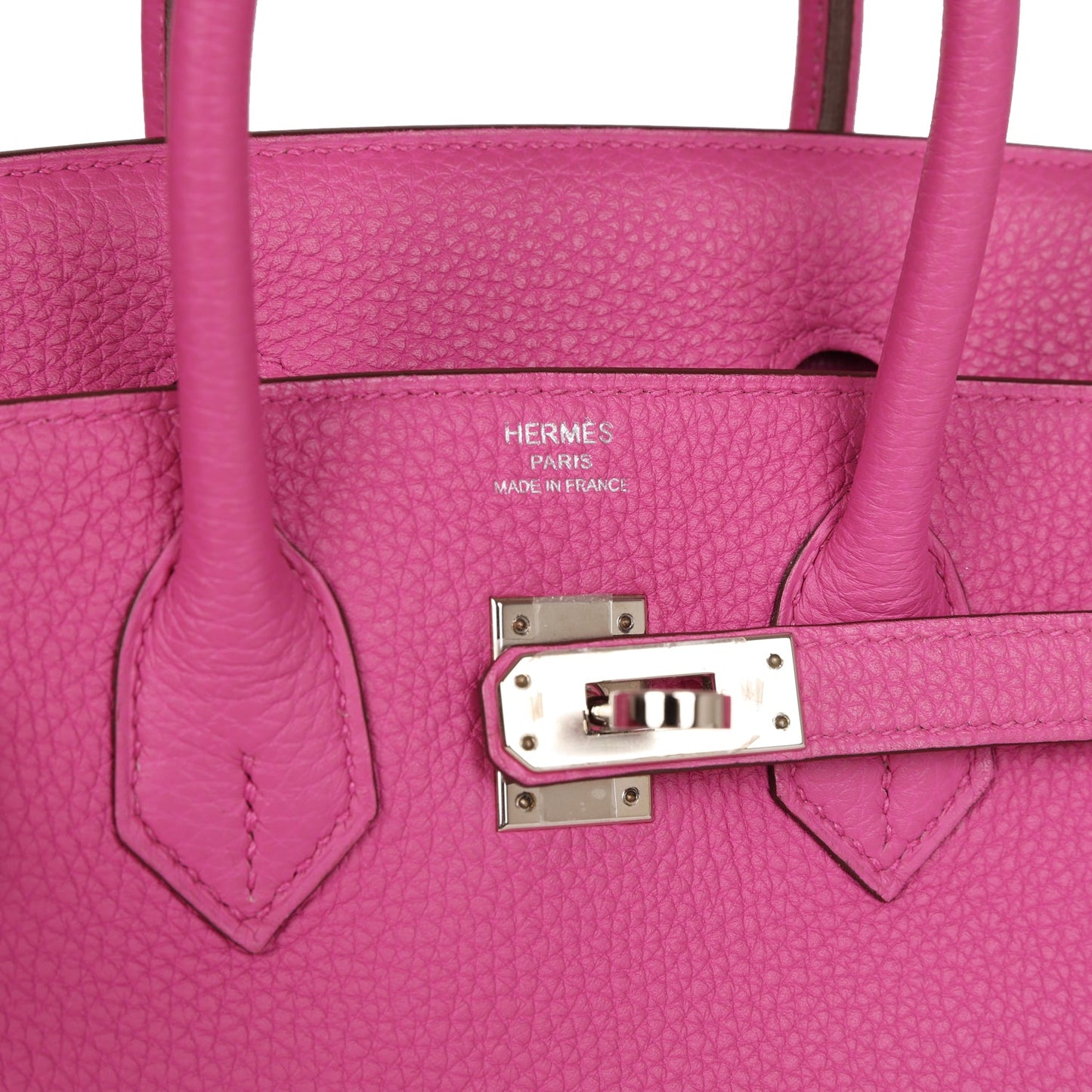 Pre-owned Hermes Birkin 25 Magnolia Togo Palladium Hardware