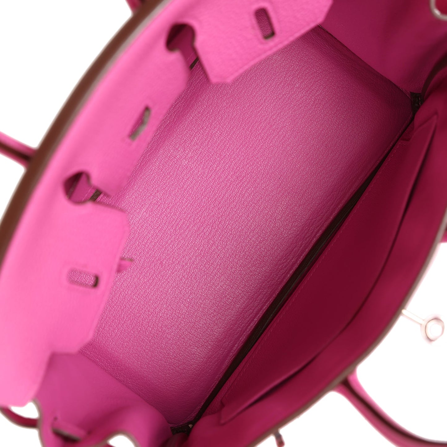 Pre-owned Hermes Birkin 25 Magnolia Togo Palladium Hardware