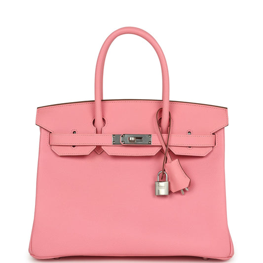 Hermes Birkin 30 Rose Confetti Epsom Palladium Hardware