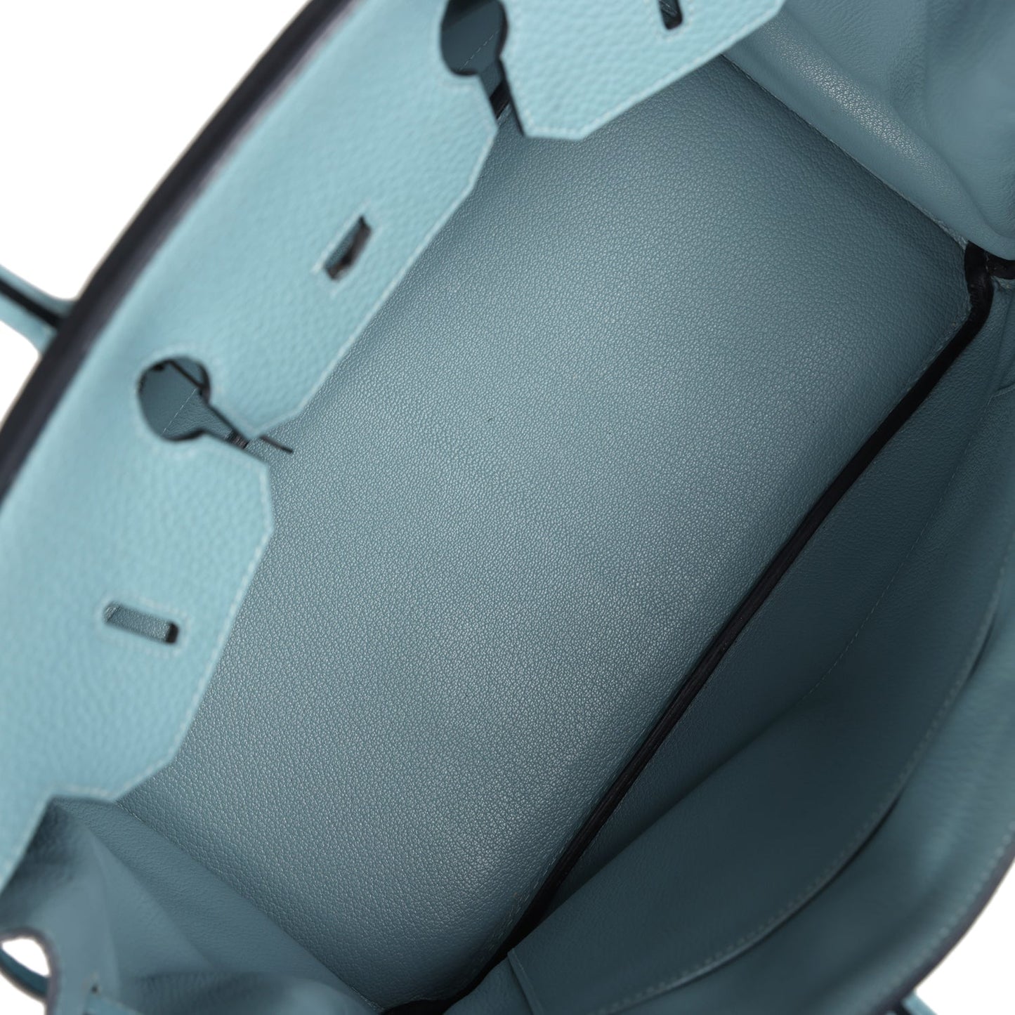 Pre-owned Hermes Birkin 35 Ciel Togo Palladium Hardware