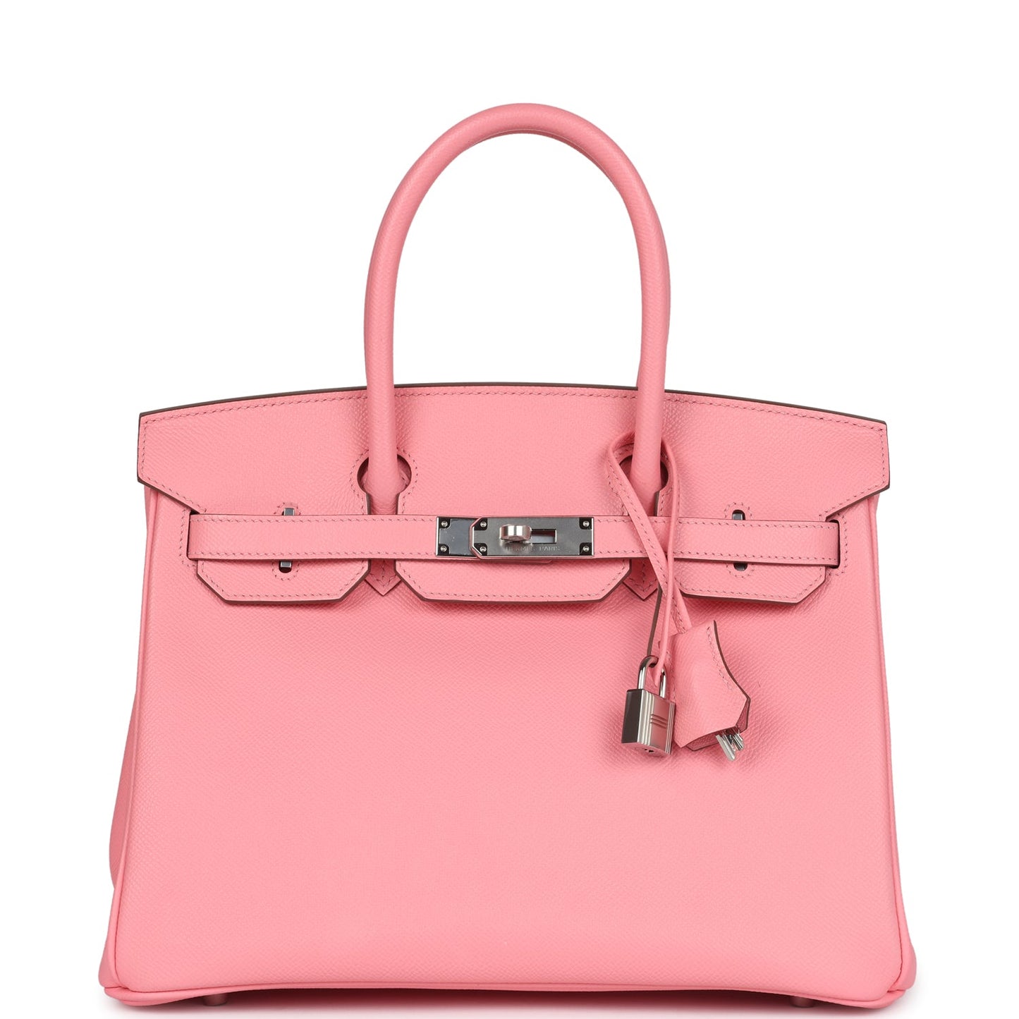 Pre-owned Hermes Birkin 30 Rose Confetti Epsom Palladium Hardware