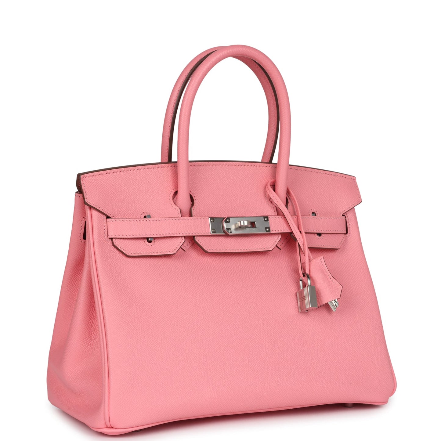 Pre-owned Hermes Birkin 30 Rose Confetti Epsom Palladium Hardware