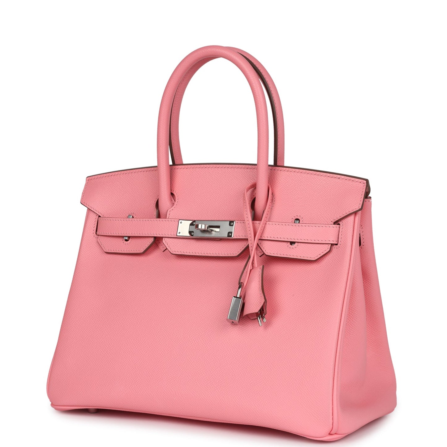 Pre-owned Hermes Birkin 30 Rose Confetti Epsom Palladium Hardware
