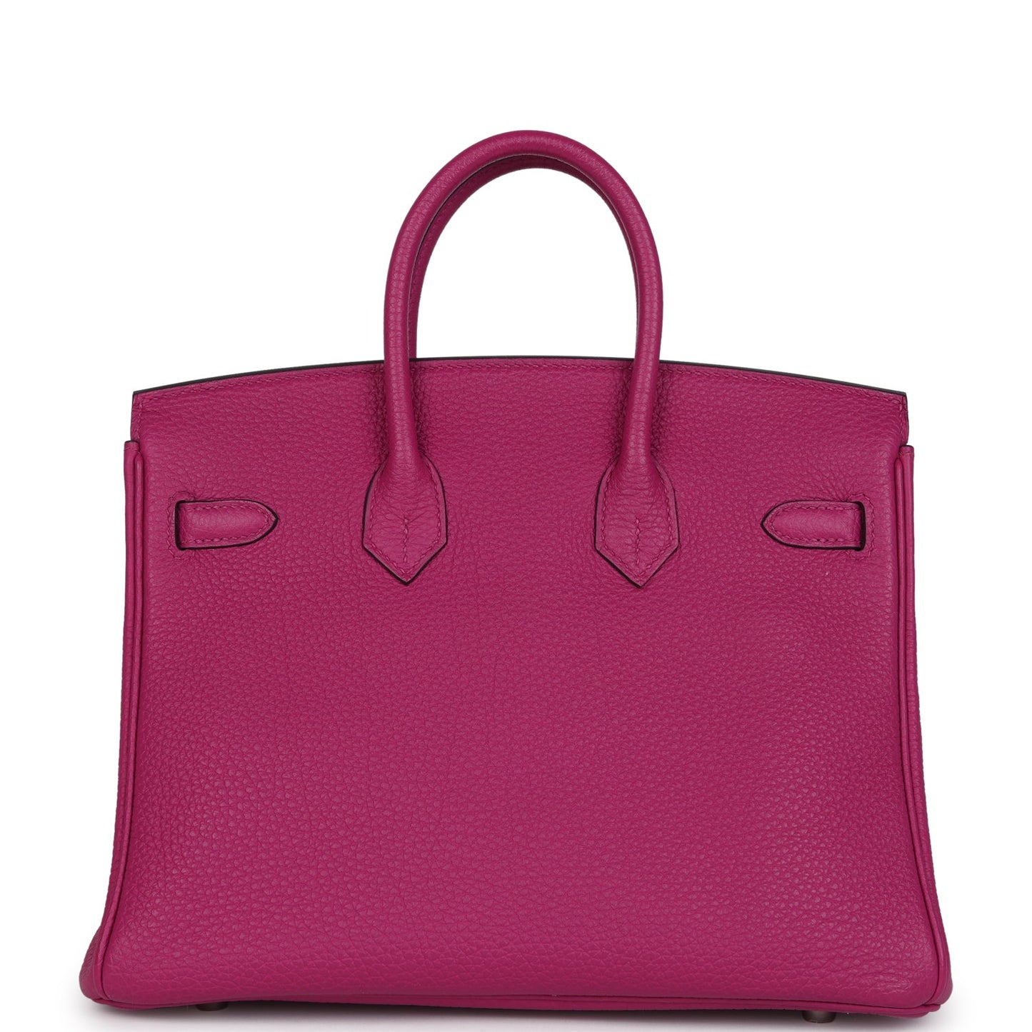Pre-owned Hermes Birkin 25 Rose Pourpre Togo Palladium Hardware