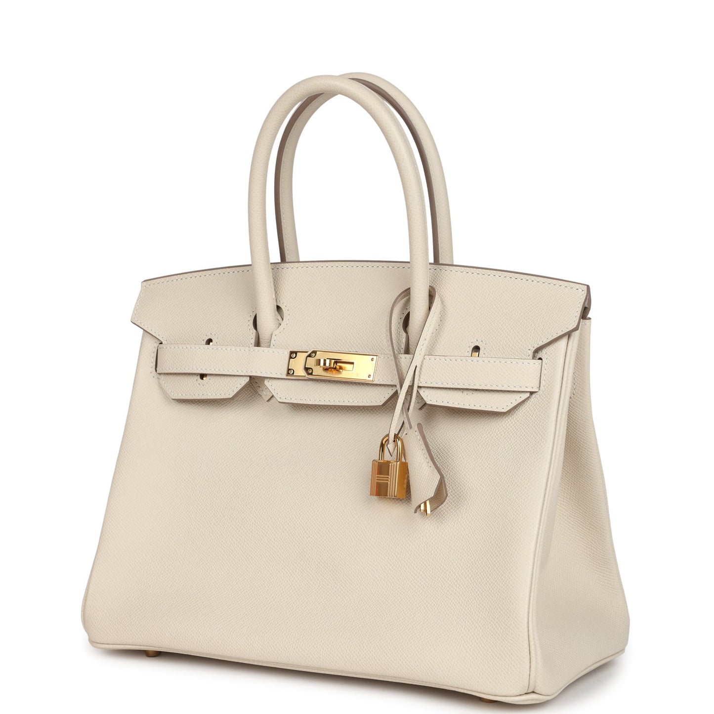 Pre-owned Hermes Birkin 30 Craie Epsom Gold Hardware