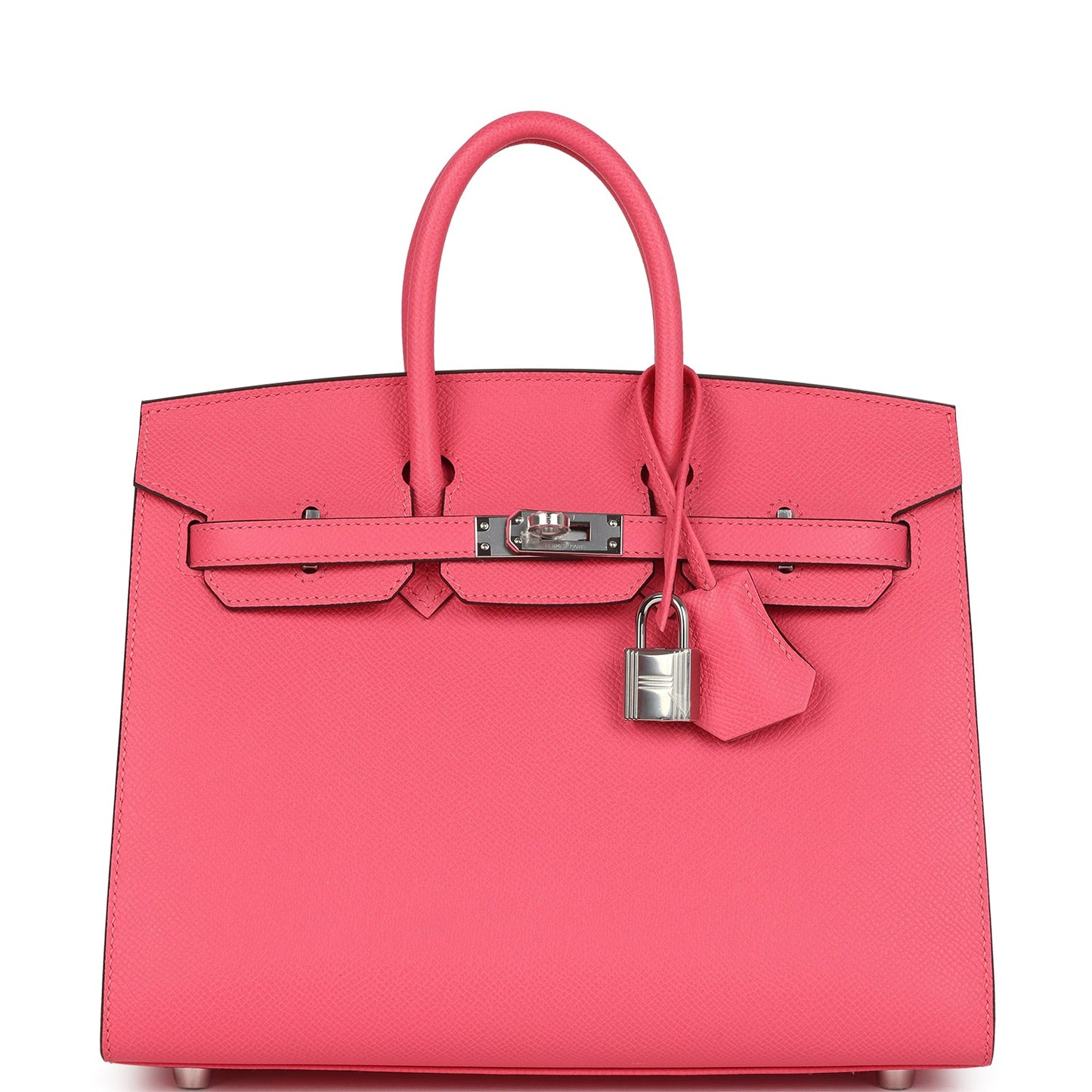 Hermes Birkin Sellier 25 Rose Azalee Epsom Palladium Hardware