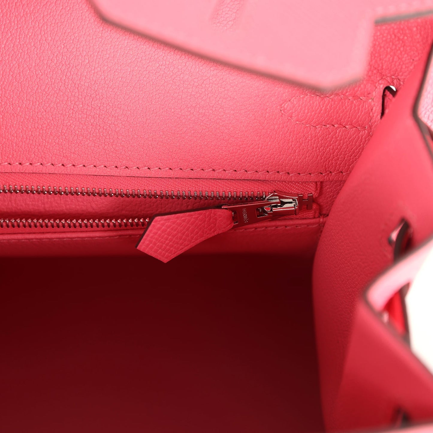 Hermes Birkin Sellier 25 Rose Azalee Epsom Palladium Hardware