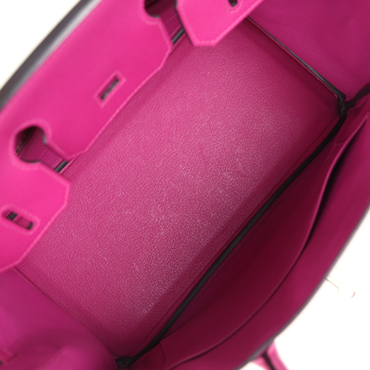 Pre-owned Hermes Birkin 30 Rose Pourpre Epsom Palladium Hardware