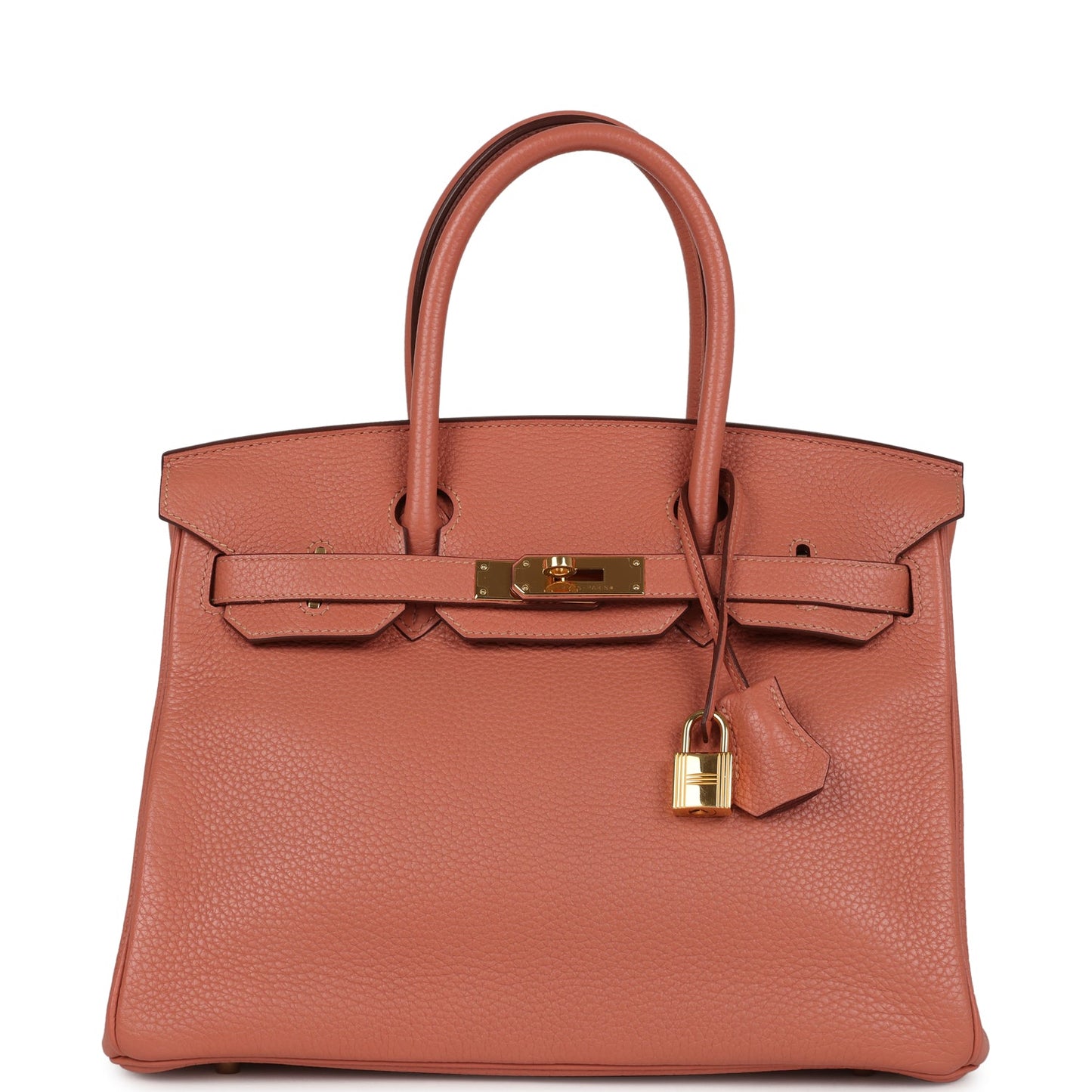 Pre-owned Hermes Birkin 30 Rose Tea Clemence Gold Hardware