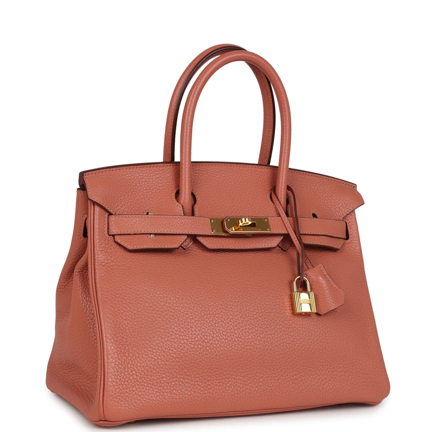 Pre-owned Hermes Birkin 30 Rose Tea Clemence Gold Hardware
