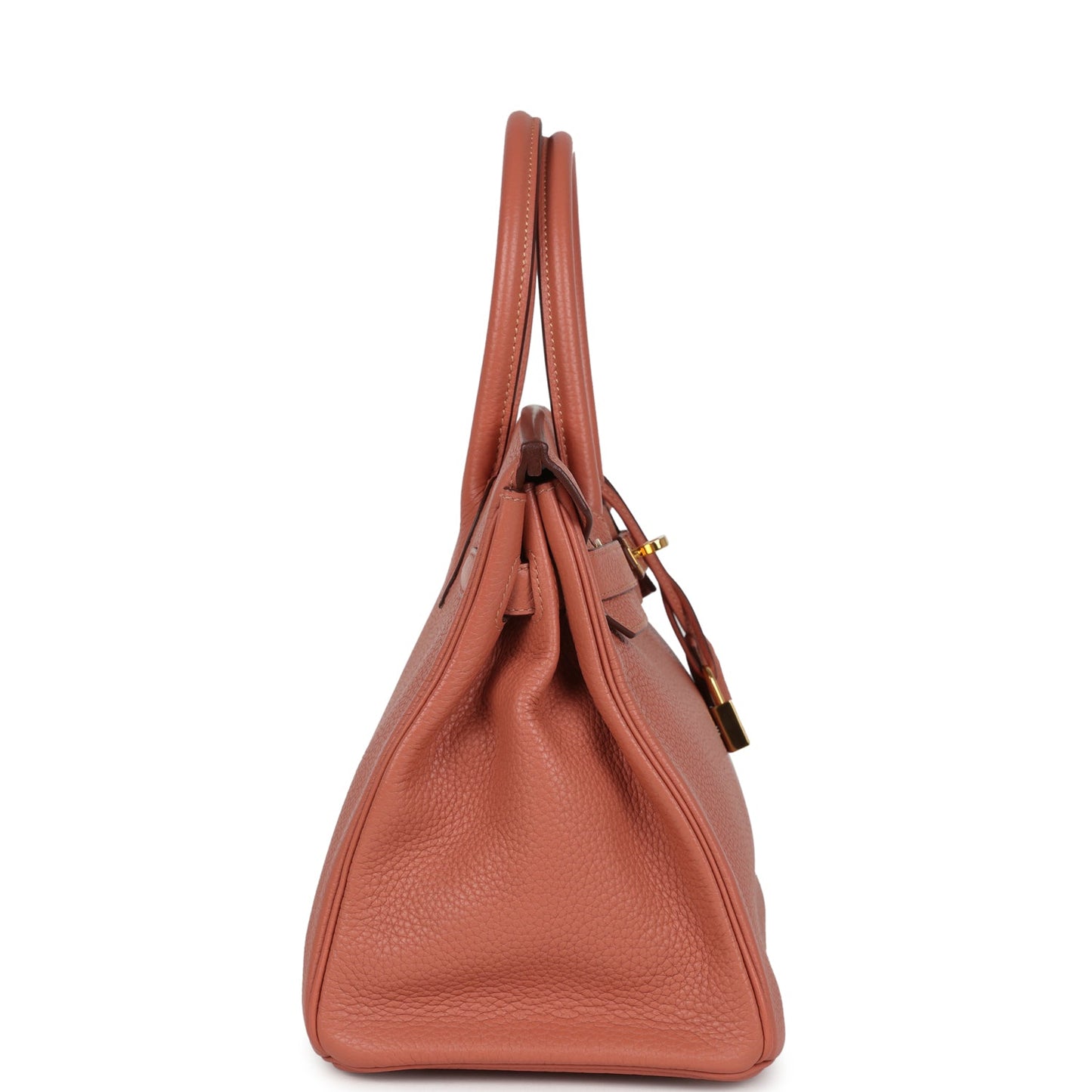 Pre-owned Hermes Birkin 30 Rose Tea Clemence Gold Hardware