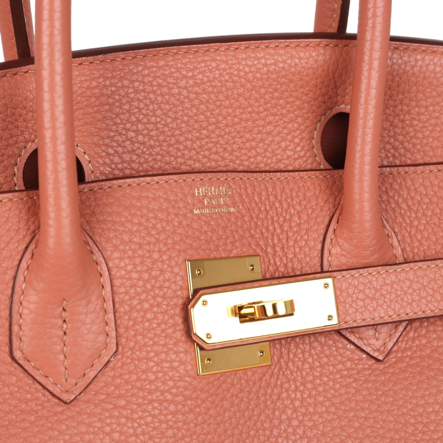 Pre-owned Hermes Birkin 30 Rose Tea Clemence Gold Hardware