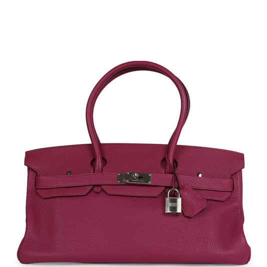 Vintage Hermes Shoulder Birkin 42 JPG Tosca Clemence Palladium Hardware