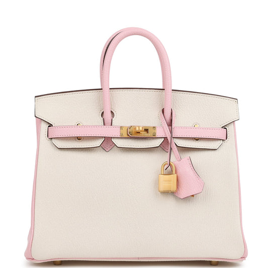 Payment 1 - Hermes Special Order (HSS) Birkin 25 Nata and Rose Sakura Chevre Mysore Brushed Gold Hardware