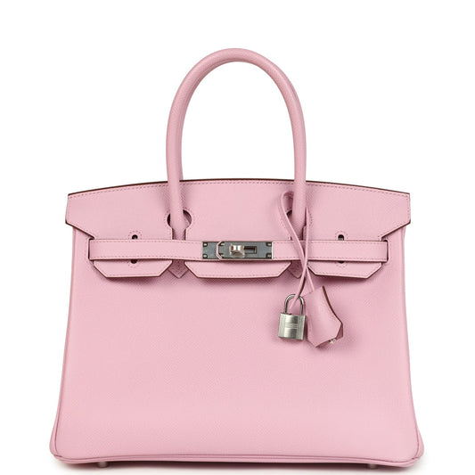 Hermes Birkin 30 Mauve Sylvestre Epsom Palladium Hardware