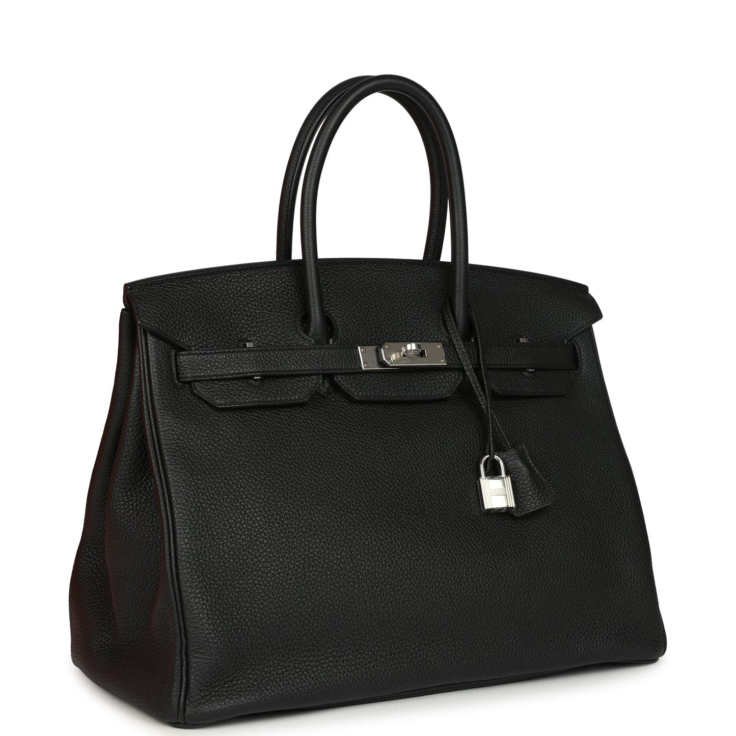 Pre-owned Hermes Birkin 35 Black Togo Palladium Hardware