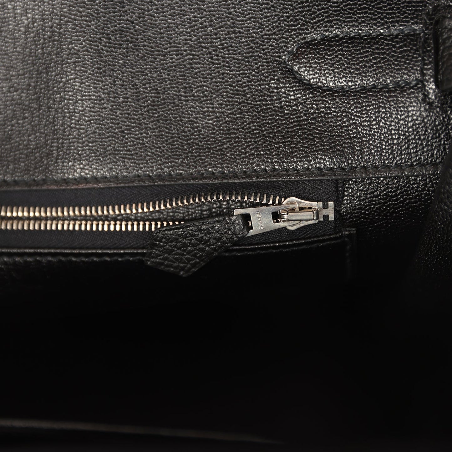 Pre-owned Hermes Birkin 35 Black Togo Palladium Hardware