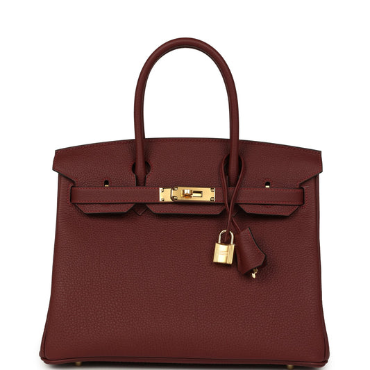 Hermes Birkin 30 Rouge H Togo Gold Hardware