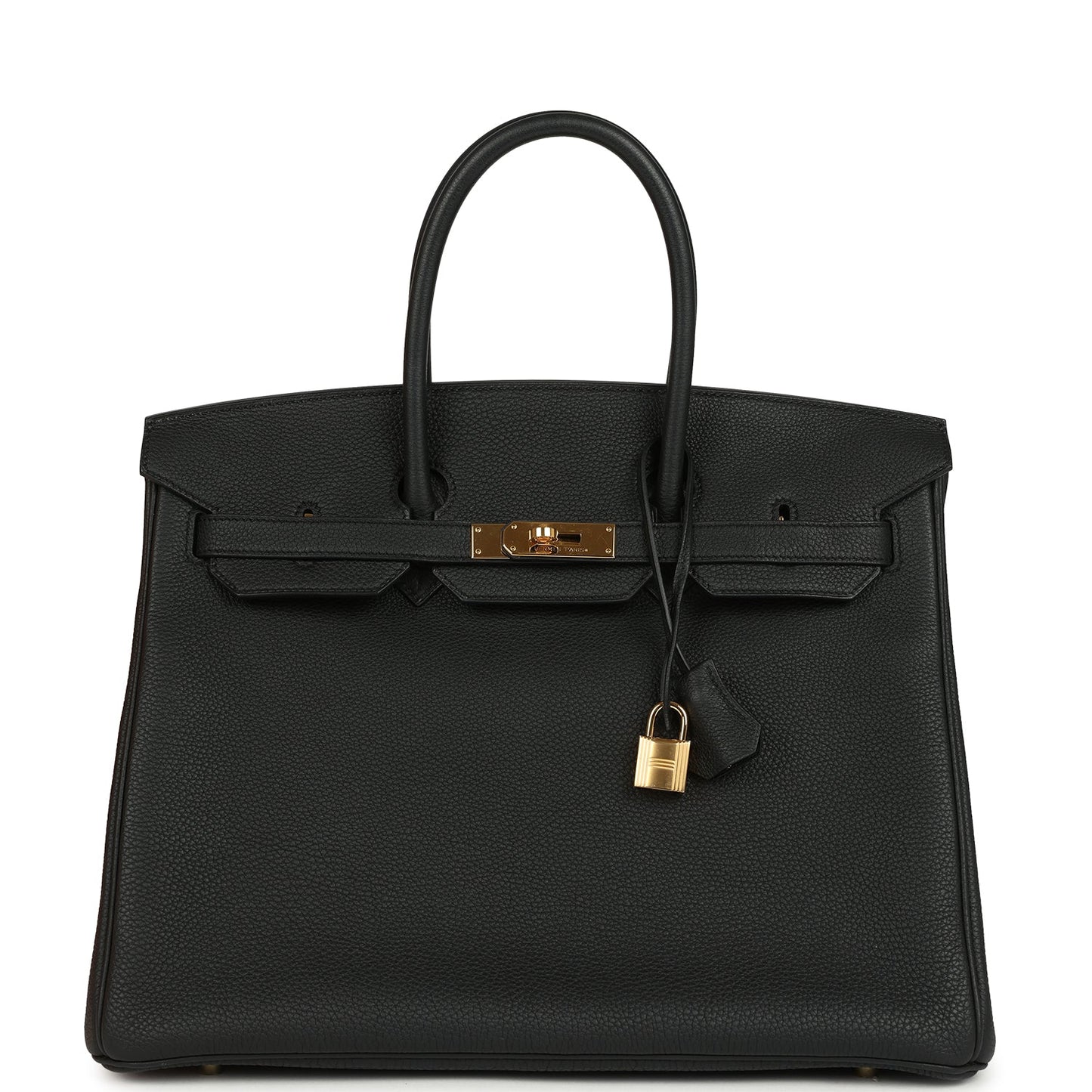 Pre-owned Hermes Birkin 35 Black Togo Gold Hardware