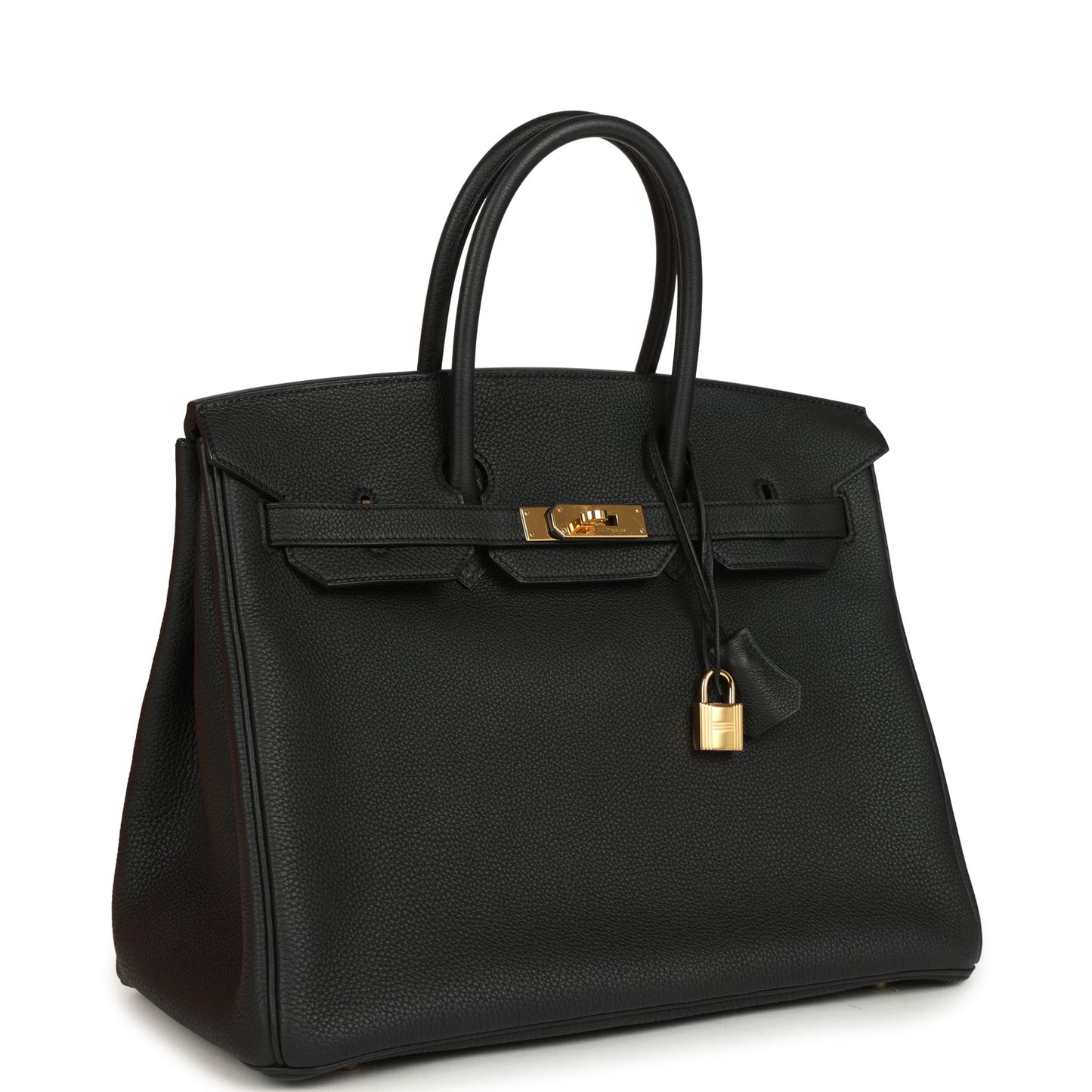 Pre-owned Hermes Birkin 35 Black Togo Gold Hardware