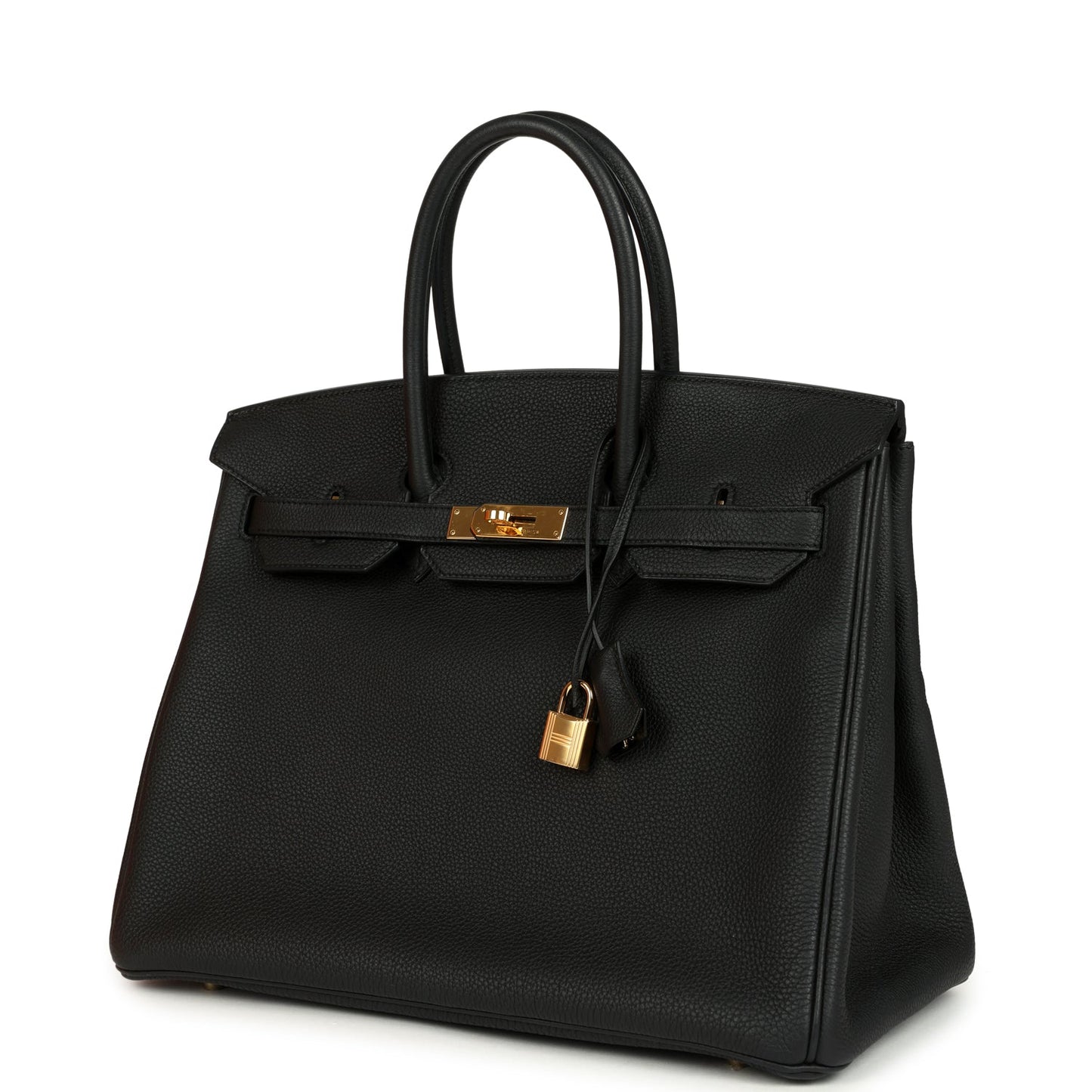 Pre-owned Hermes Birkin 35 Black Togo Gold Hardware