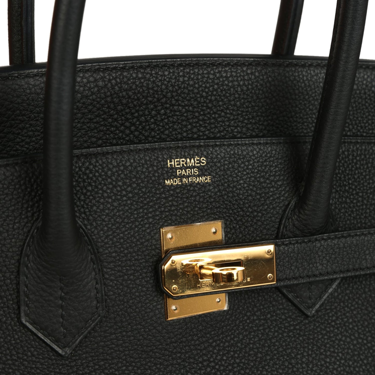 Pre-owned Hermes Birkin 35 Black Togo Gold Hardware