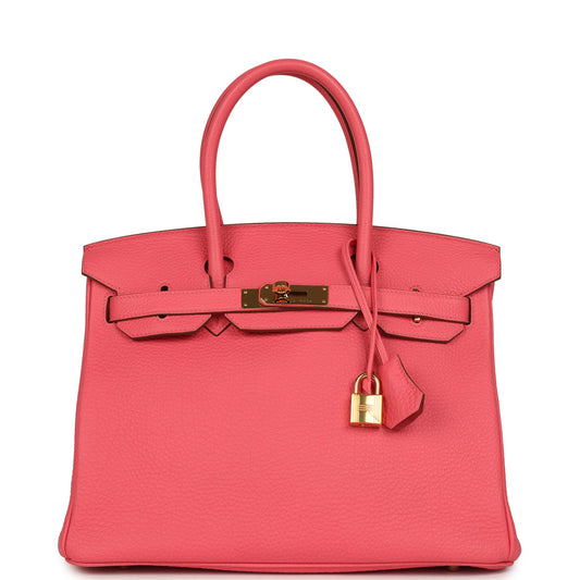 Pre-owned Hermes Birkin 30 Rose Lipstick Togo Gold Hardware