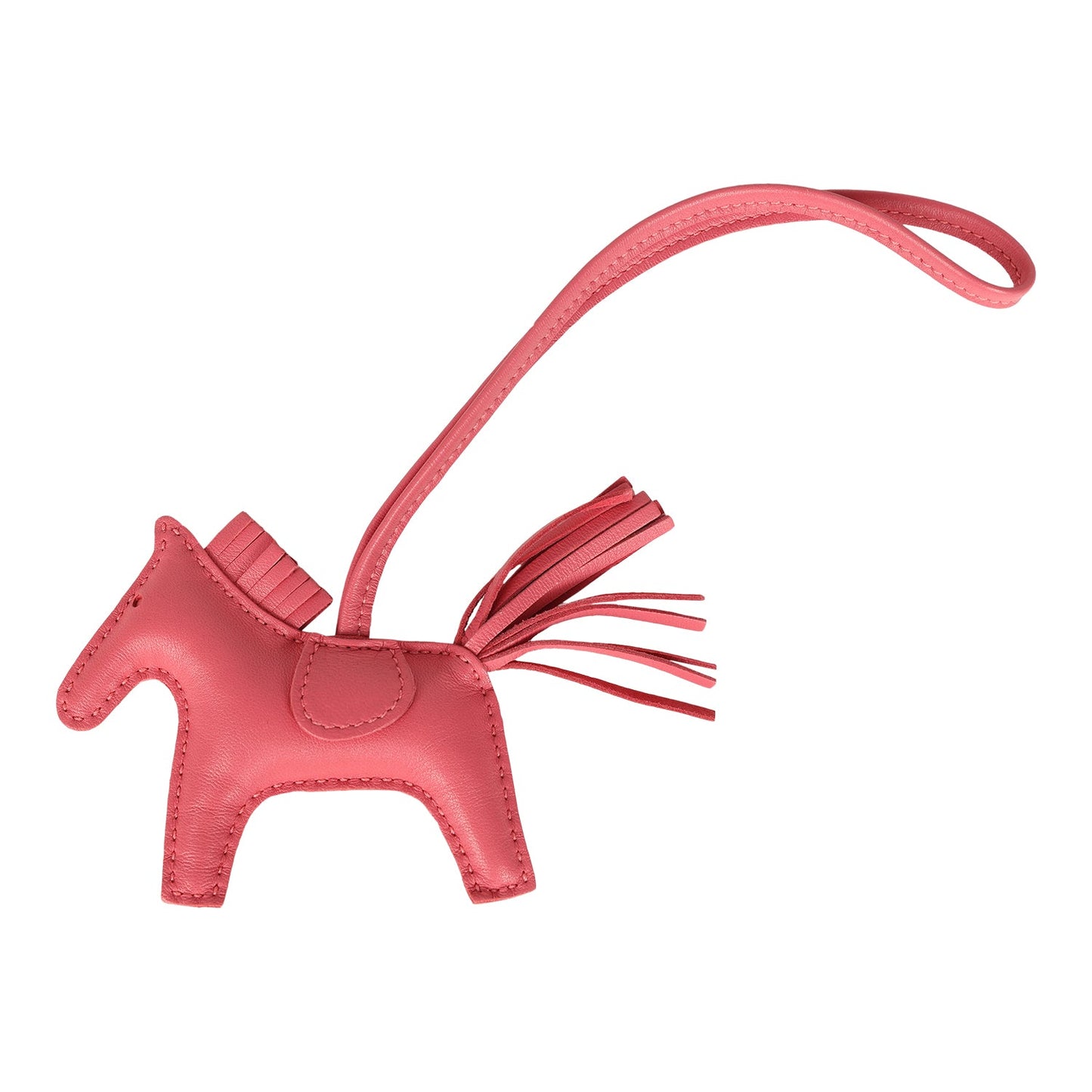 Hermes Rodeo Bag Charm PM Rose Azalee Milo Lambskin