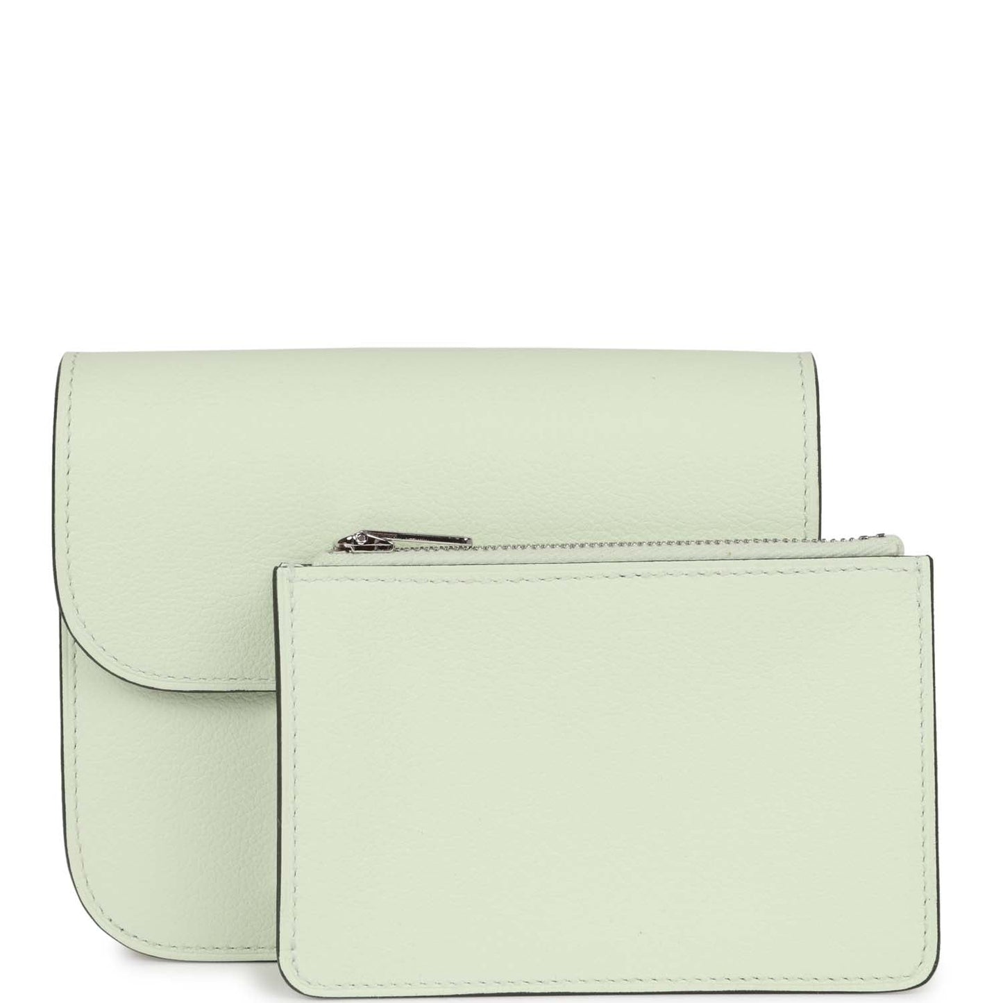 Hermes Constance Slim Wallet Vert Fizz Evercolor Palladium Hardware