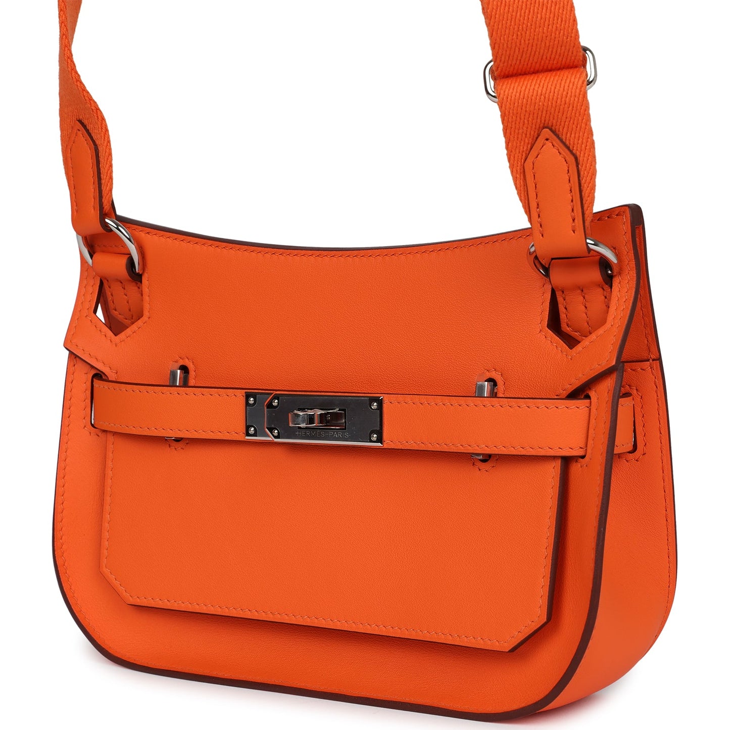 Hermes Mini Jypsiere Orange Minium Swift Palladium Hardware