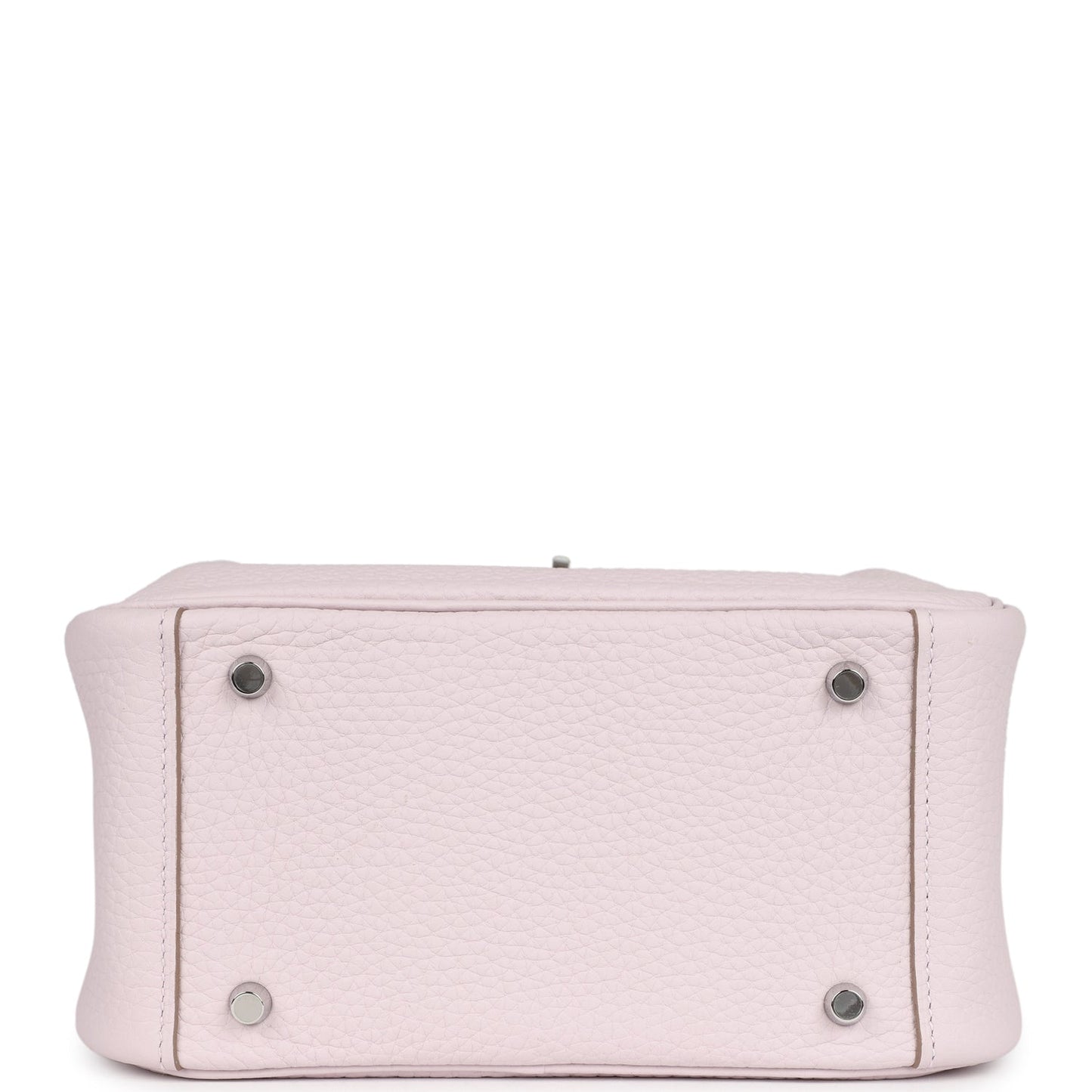 Hermes Mini Lindy Mauve Pale Verso Clemence Palladium Hardware