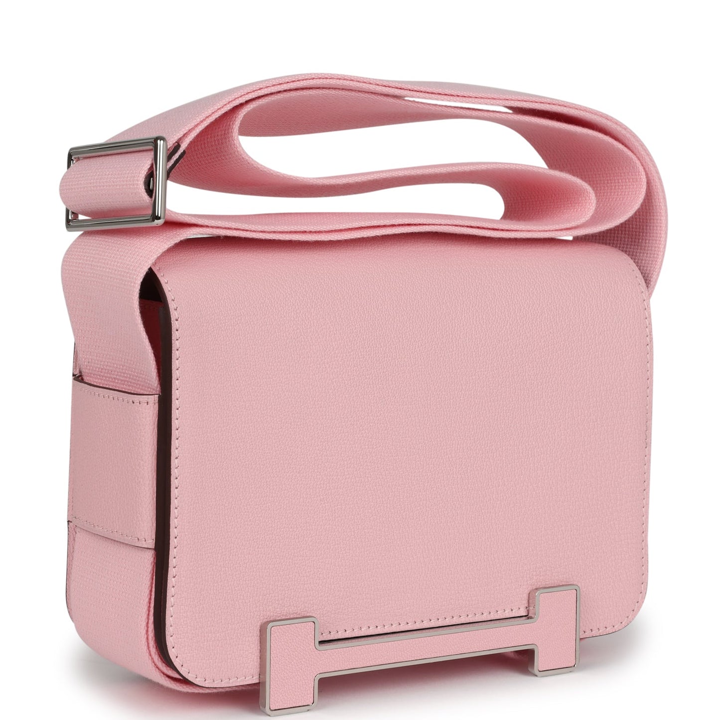 Hermes Geta Rose Sakura Verso Chevre Mysore Palladium Hardware