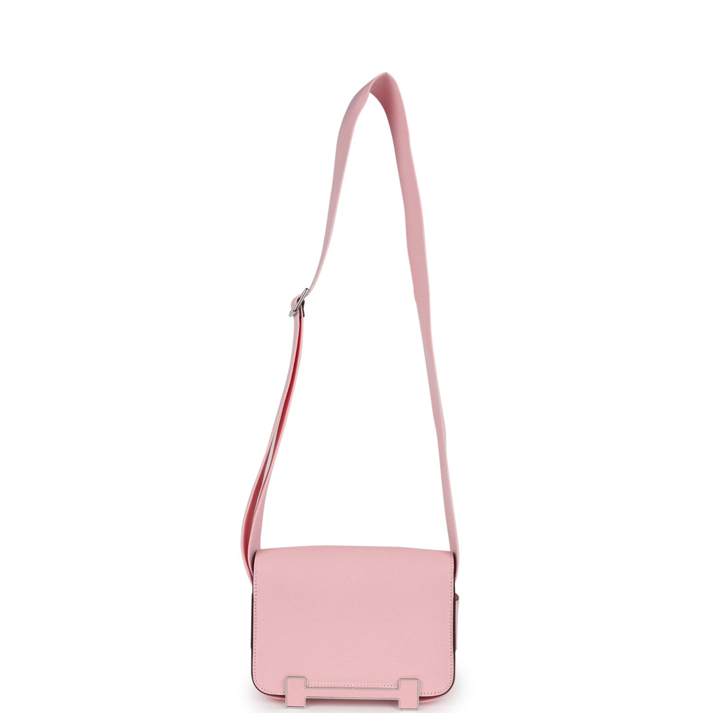 Hermes Geta Rose Sakura Verso Chevre Mysore Palladium Hardware