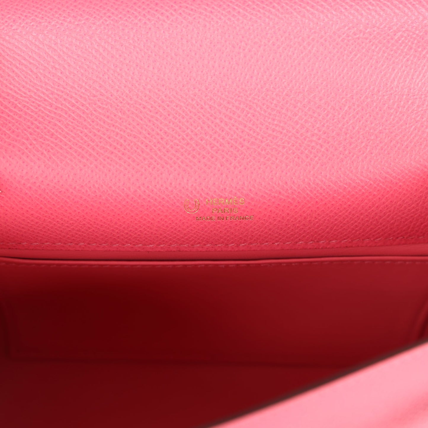 Hermes Special Order (HSS) Kelly Pochette Rose Azalee Epsom Gold Hardware