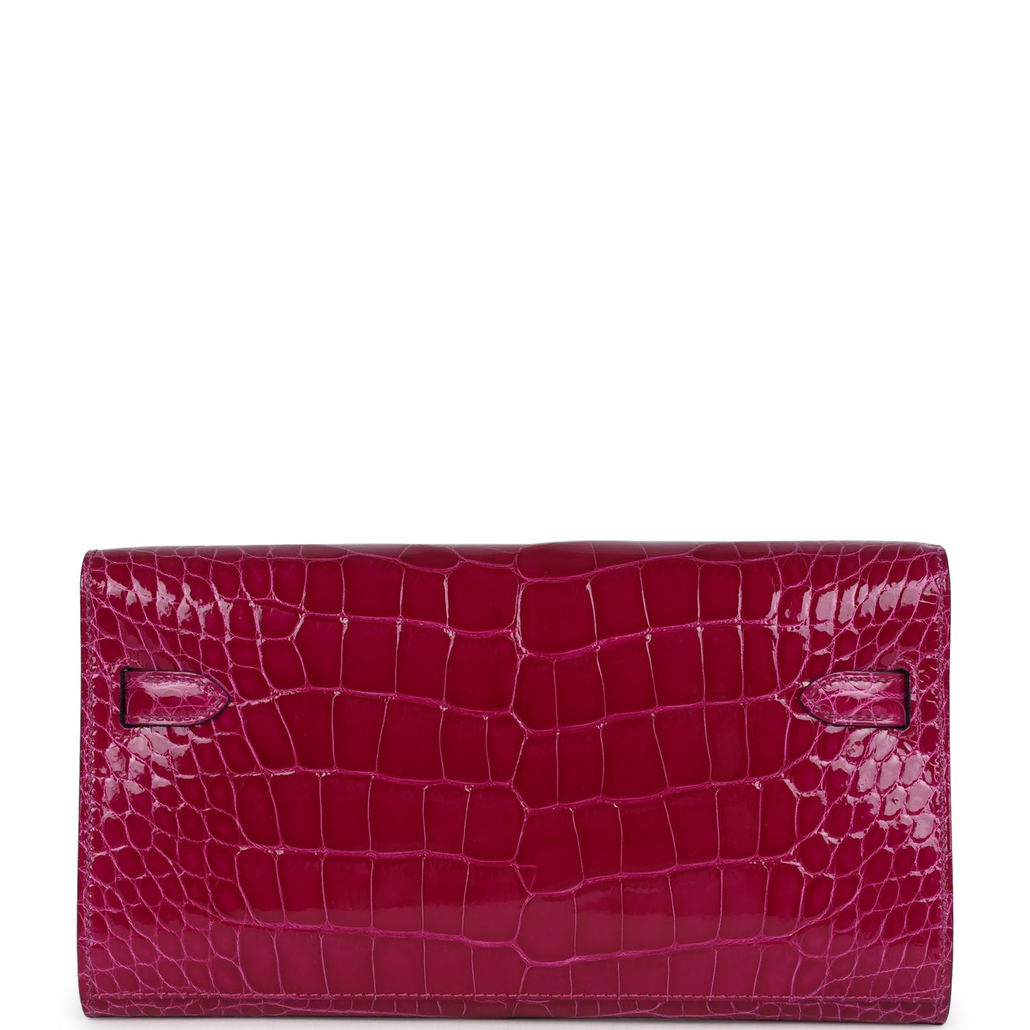 Hermes Kelly Wallet To Go Rose Pourpre Shiny Alligator Palladium Hardware