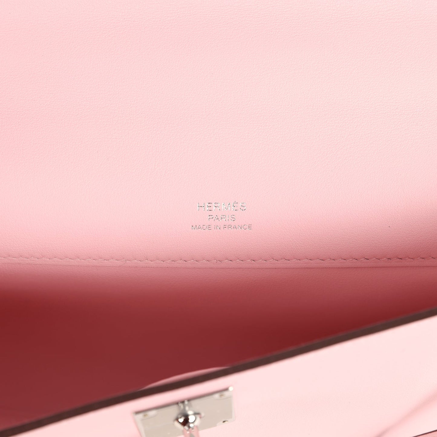 Hermes Kelly Cut Rose Sakura Swift Palladium Hardware