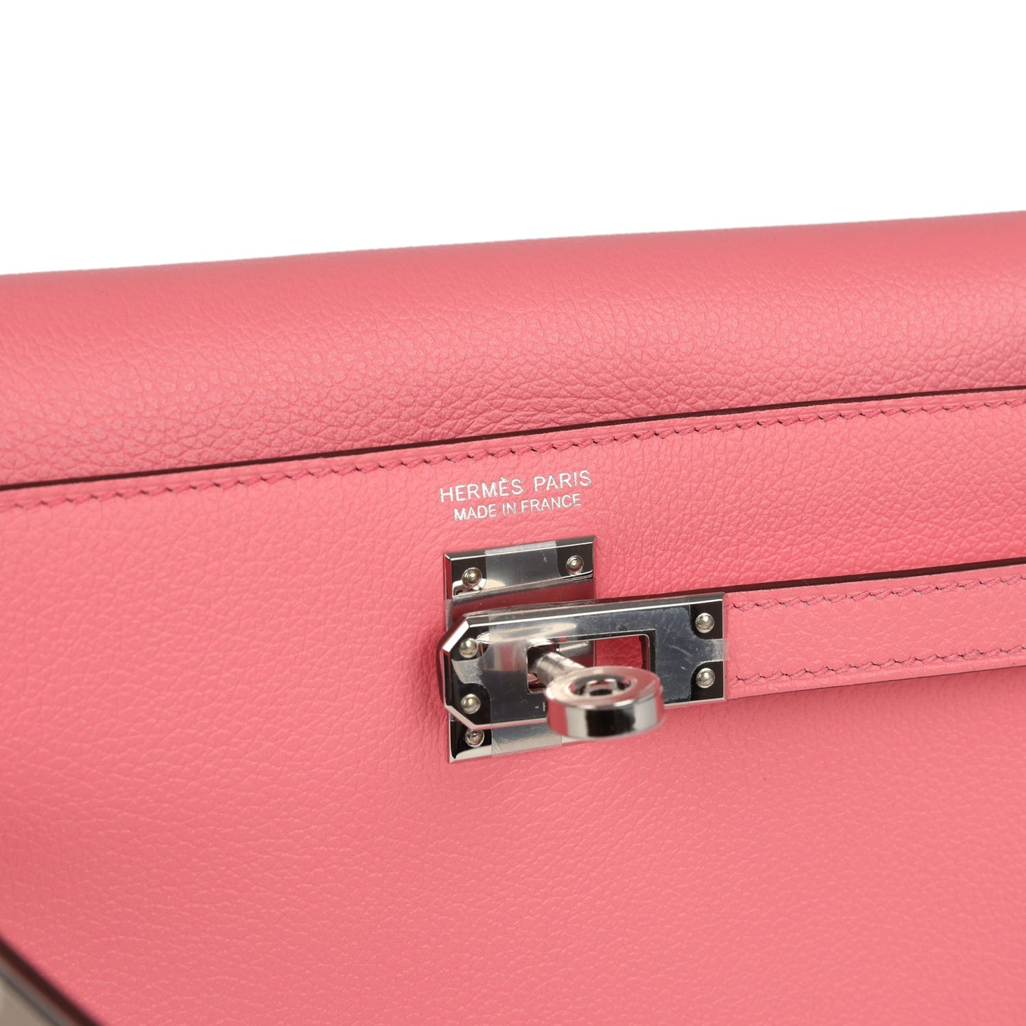Hermes Kelly Danse Rose Azalee Verso Evercolor Palladium Hardware