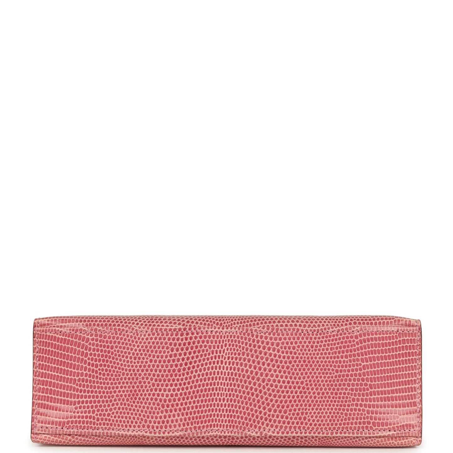 Pre-owned Hermes Kelly Pochette 5P Bubblegum Niloticus Lizard Palladium Hardware