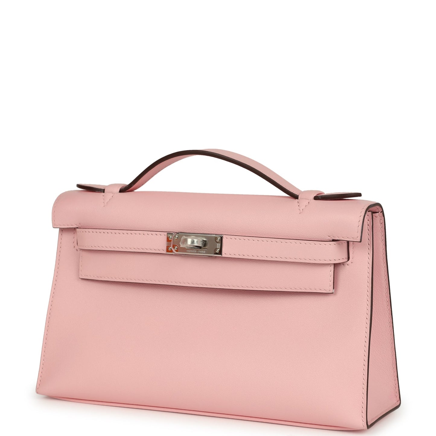 Hermes Kelly Pochette Rose Sakura Swift Palladium Hardware