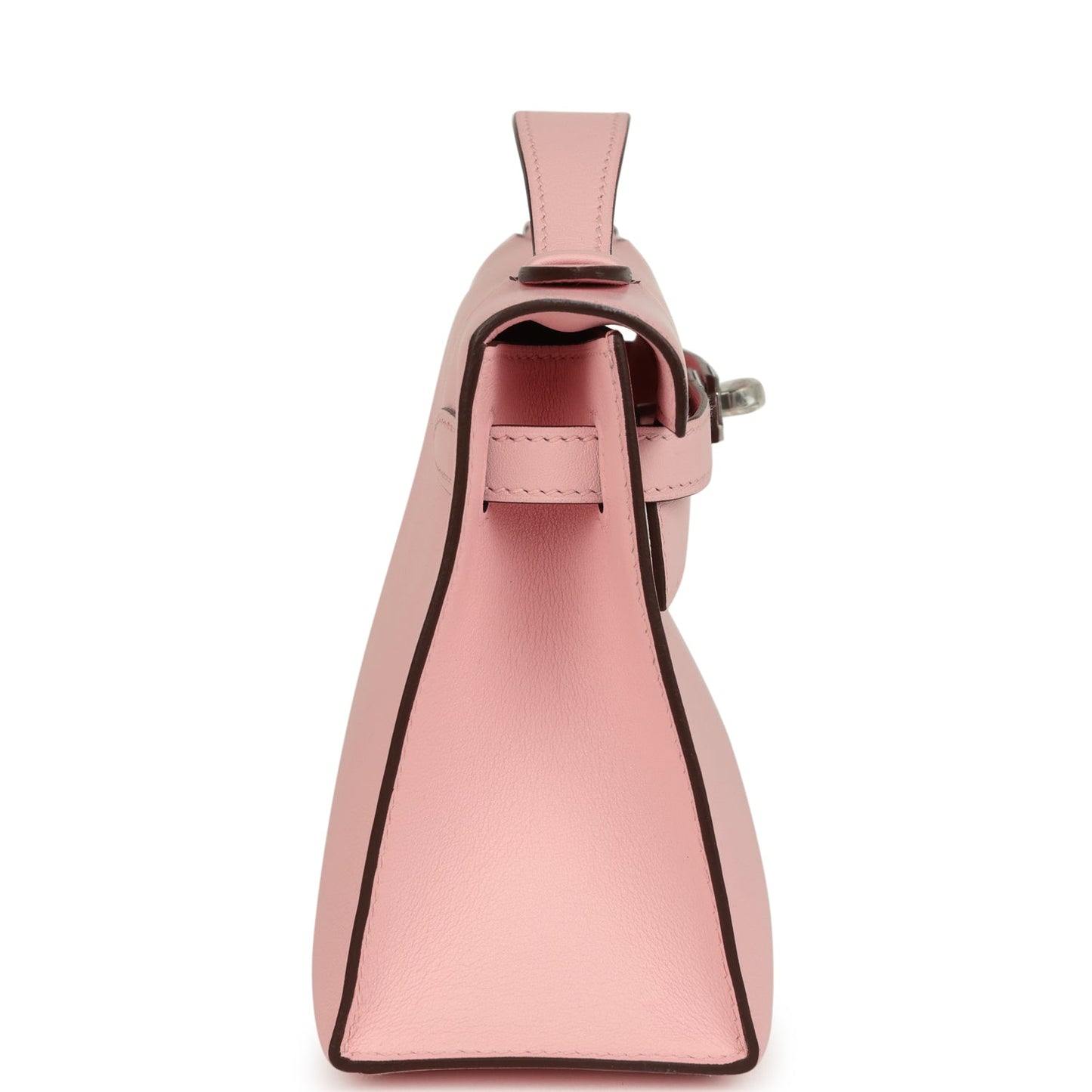 Hermes Kelly Pochette Rose Sakura Swift Palladium Hardware