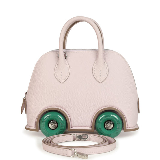 Hermes Bolide On Wheels 1923 Mauve Pale and Vert Vertigo Epsom Palladium Hardware